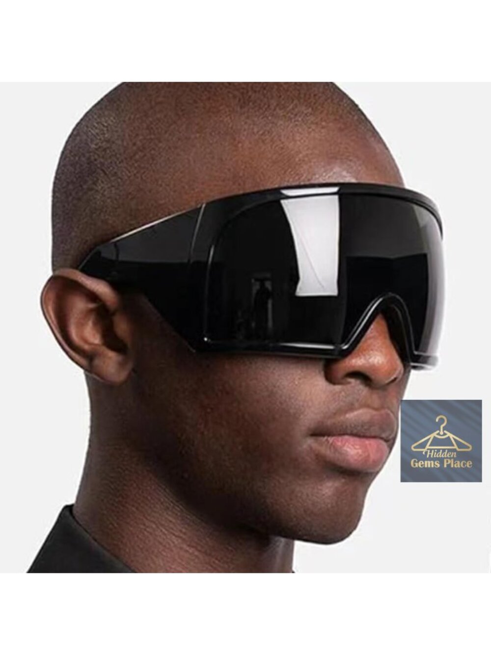 Oversized Wrap Around Sunglasses Unisex Rave Sporty Shield Glasses UV Protection - Picture 2 of 4